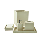 Bath Set (5pc Set), Ivory, With Crystal
